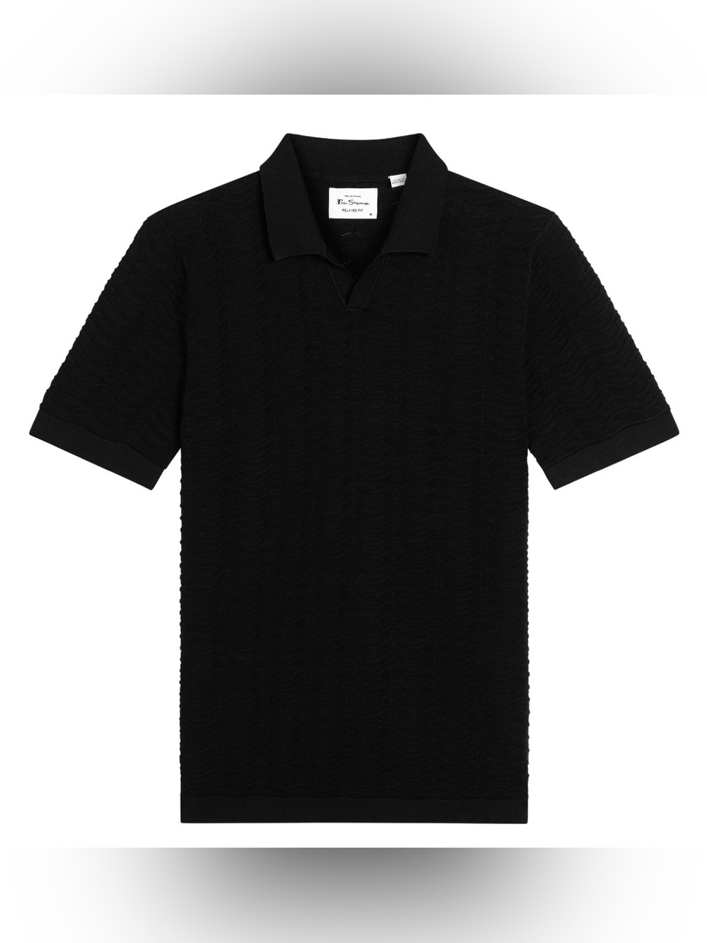 Ben Sherman - Black “The Original” men’s short-sleeve knitted polo